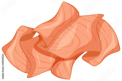 Isolated smoke salmon on white background
