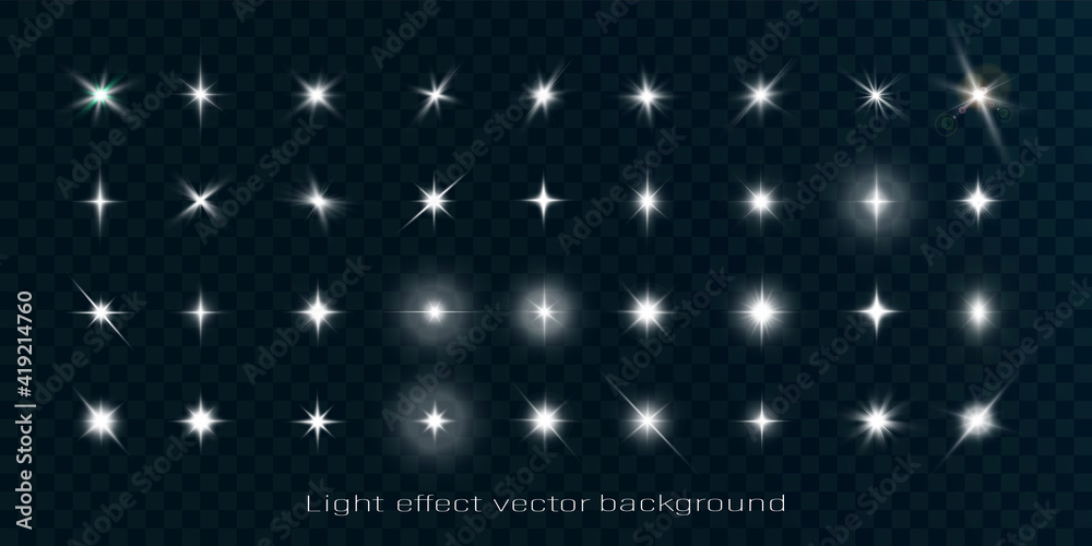 Obraz premium Glow light effect. Vector 10 eps