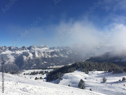 ski resort in the mountains