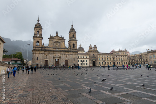 Billede på lærred Plaza Bolivar of Bogota, Colombia, South America