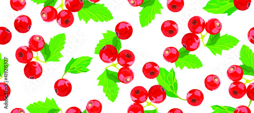 Currant vector seamless pattern