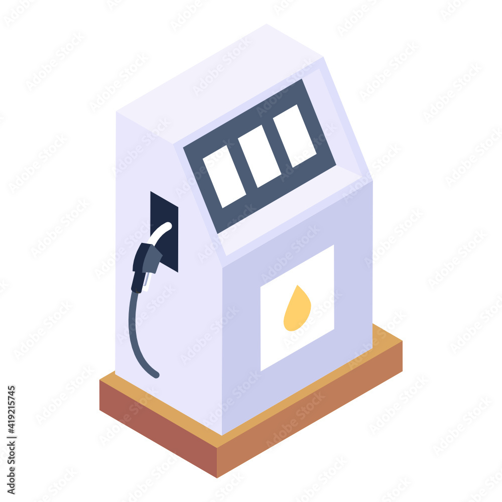 Fuel pump in isometric style icon
Fuel pump in isometric style icon