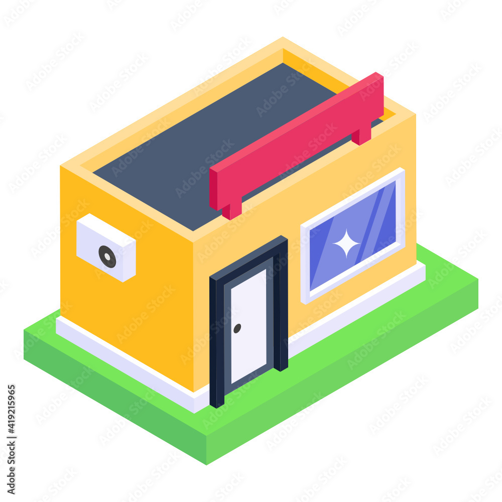 Plaza in isometric editable icon
Plaza in isometric editable icon