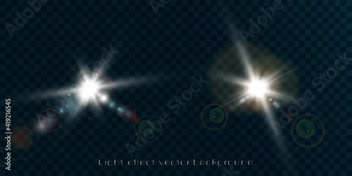  Glow light effect. Vector 10 eps