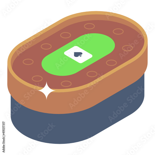 
A club card icon, isometric editable vector download

