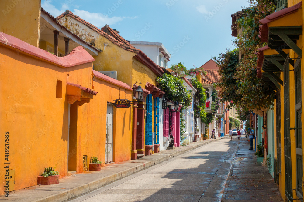 Fototapeta premium Street of Catagena, Colombia, South America