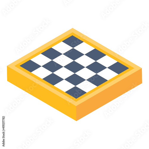 
Icon of roulette table in isometric design

