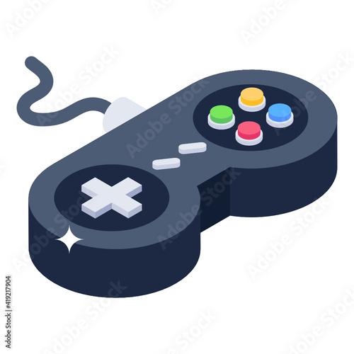 
A gamepad, isometric icon design

