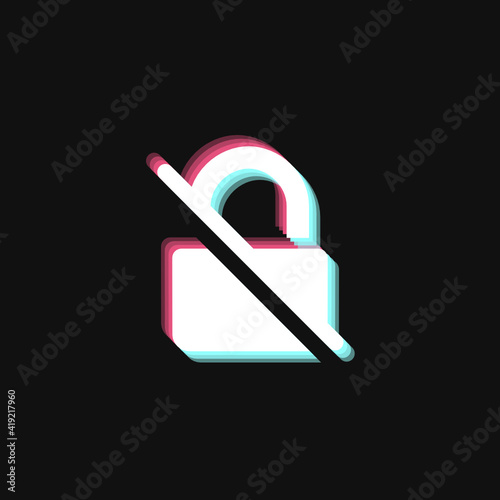Cracked Lock - 3D Effect
