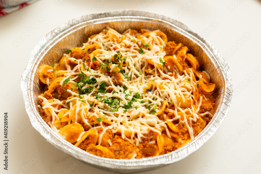 Italian Pasta and Salad Meal