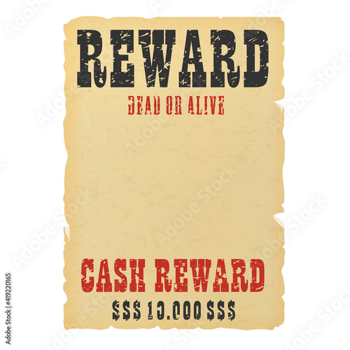 Western wanted dead or alive poster background.