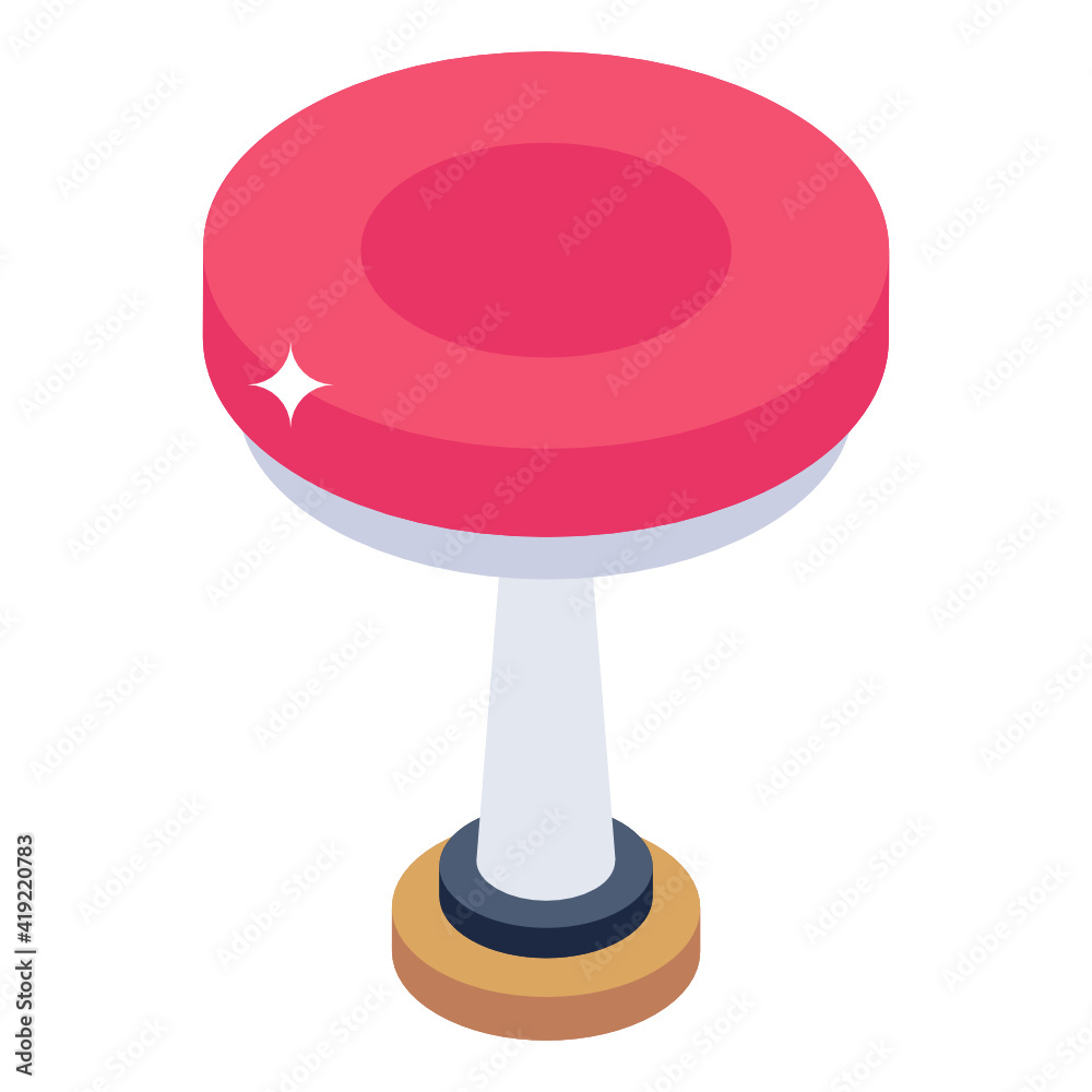 Editable isometric design icon of round table
Editable isometric design icon of round table