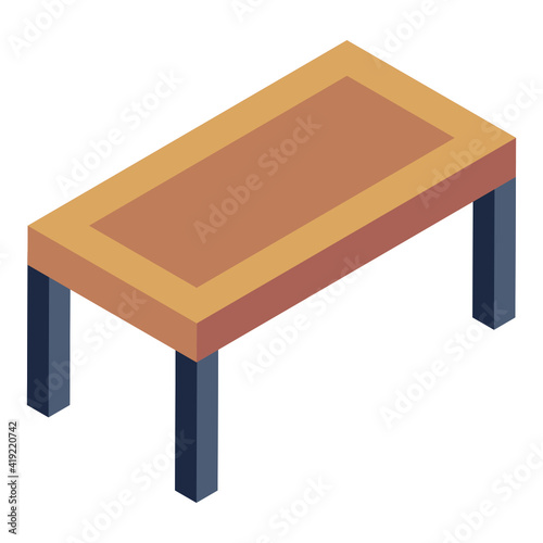 An icon design of table, editable vector 