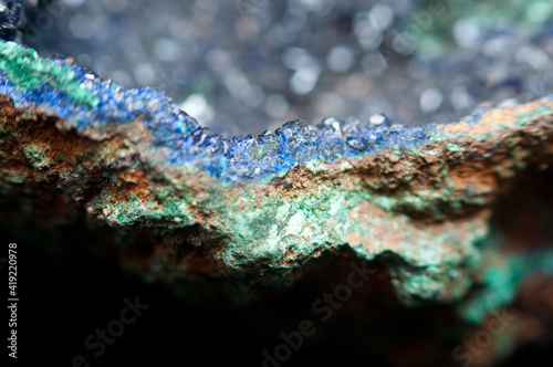 blue azurite mineral photo