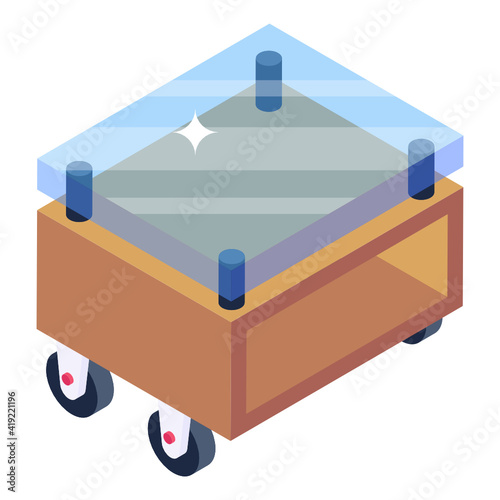 An icon design of table, editable vector 