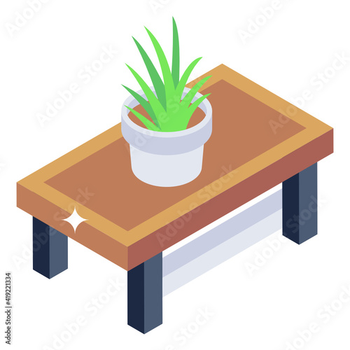 An icon design of table, editable vector 