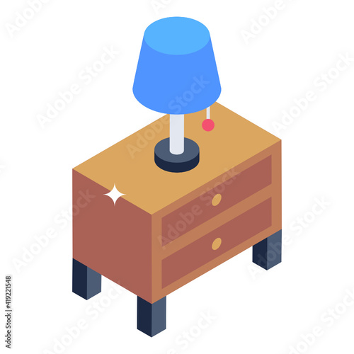 An icon design of table, editable vector 