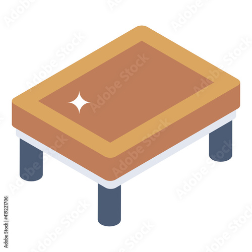 An icon design of table, editable vector 