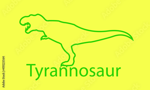 Ancient historical dangerous predatory animal Tyrannosaurus rex