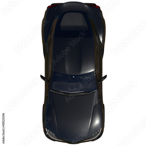 CAR TOP VIEW - AUTOMOTIVE VEHICLE IN PLAN