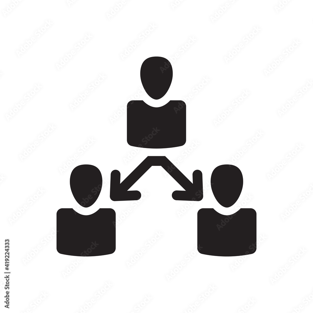 Business Team Hierarchy Icon - leader management icon - people connected icon - people network icon Business Team Hierarchy Icon - leader management icon - people connected icon - people network icon
