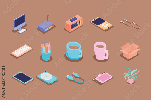 fiveteen workplace icons