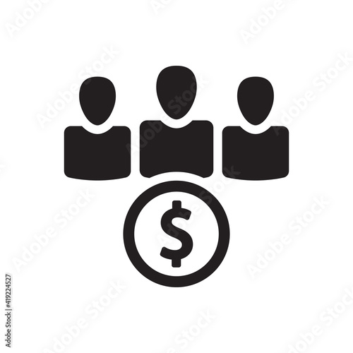 Investment team icon - business partners group icon - investors symbol