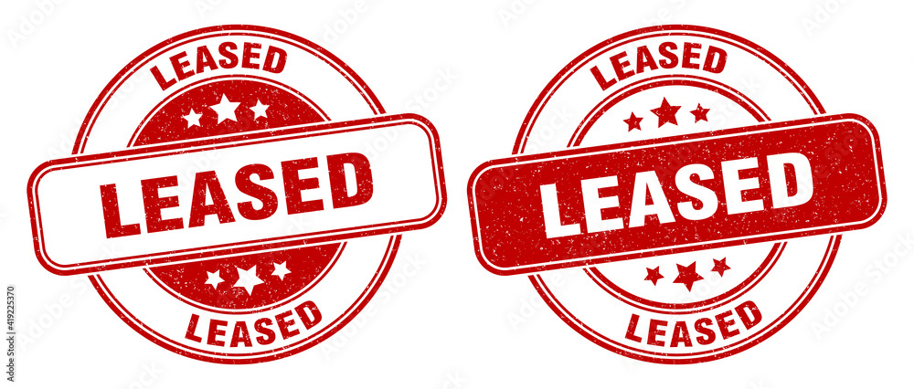 leased stamp. leased label. round grunge sign leased stamp. leased label. round grunge sign