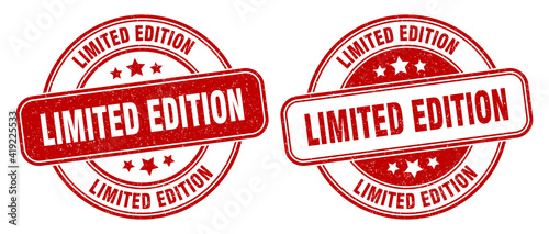 limited edition stamp. limited edition label. round grunge sign