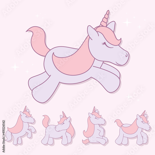 five baby unicorns
