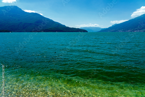The lake of Como  Lario  at Domaso  Italy