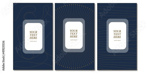 Set of editable vector design elements and backgrounds