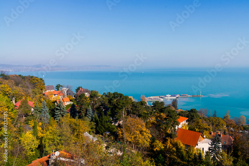 View of Balaton from the hill in Tihany