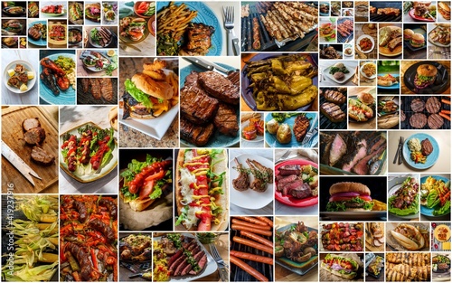 American BBQ Food Collage