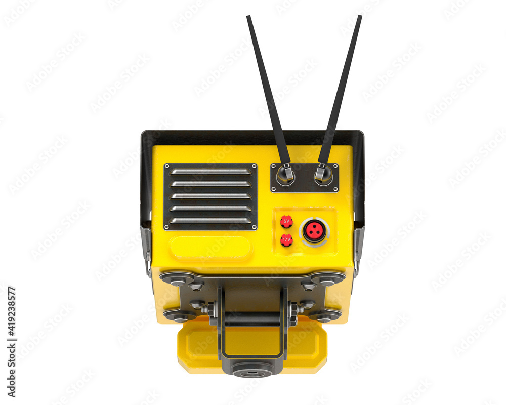 Fototapeta premium 3d renderer of speed camera with radar isolated on white background