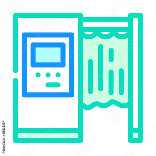 photo kiosk color icon vector illustration line