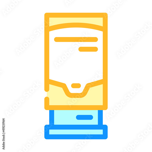 terminal for payment color icon vector illustration