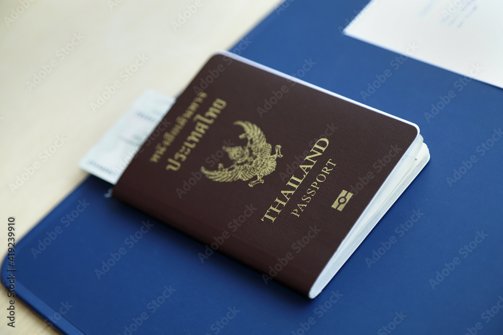 Passport Thai - obrazy, fototapety, plakaty 