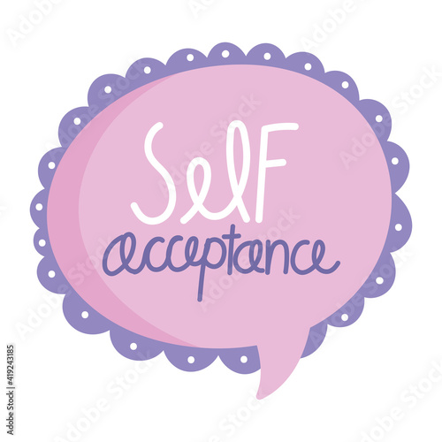 self acceptance lettering