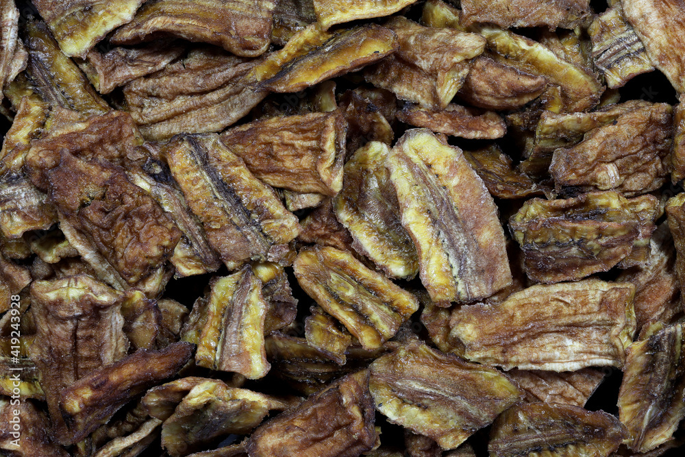 dried organic banana for background use