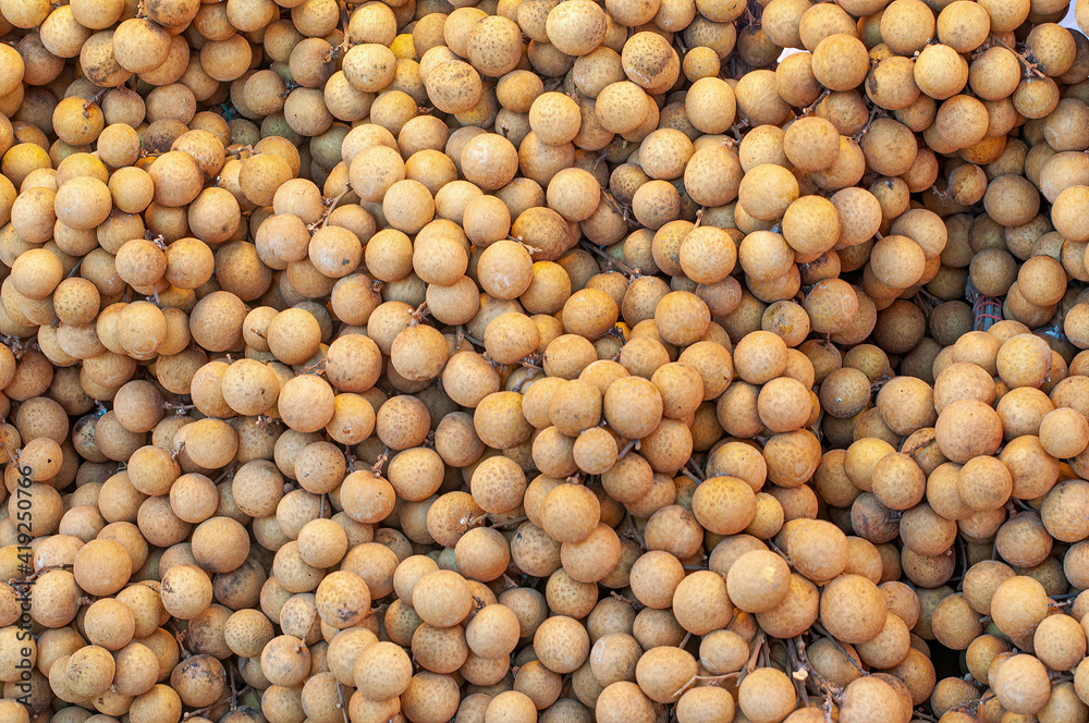Full frame close up of exotic fruit longan background. top view Full frame close up of exotic fruit longan background. top view