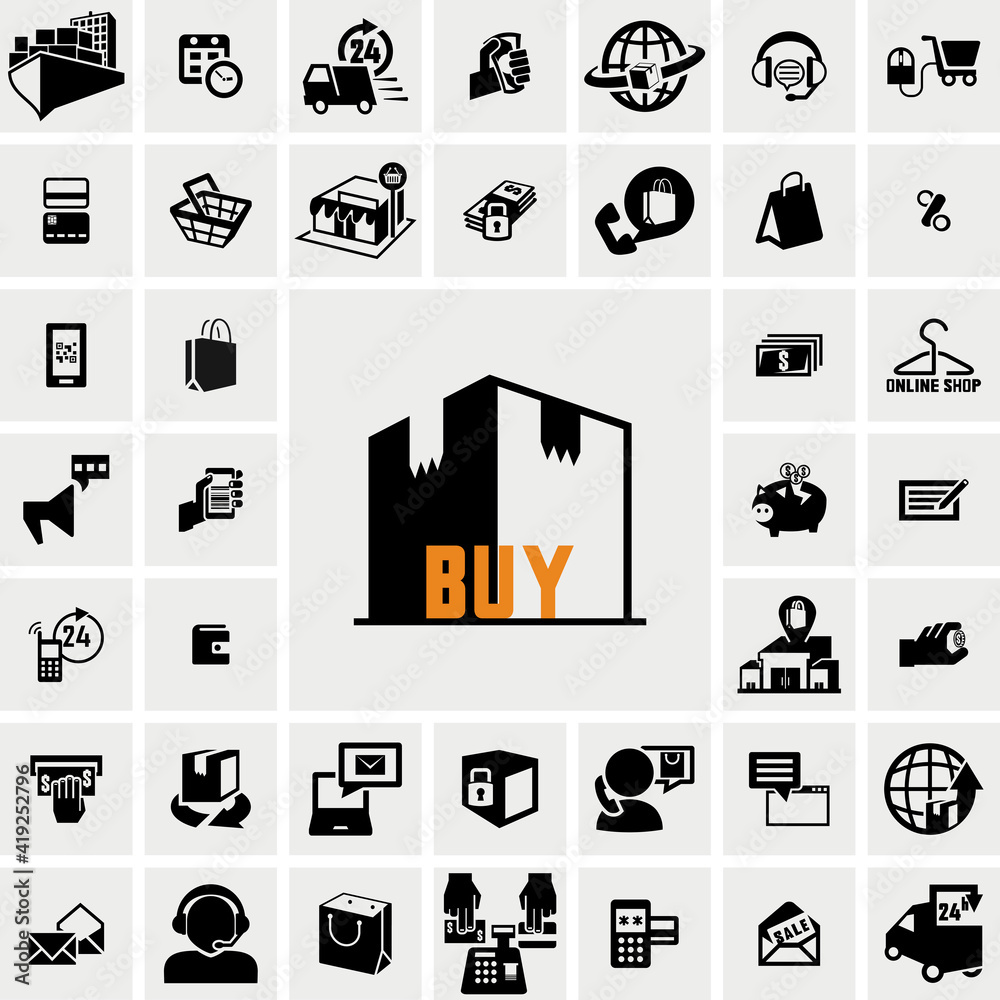 Simple Set of Shopping Related Vector Line Icons. Contains such Icons ...