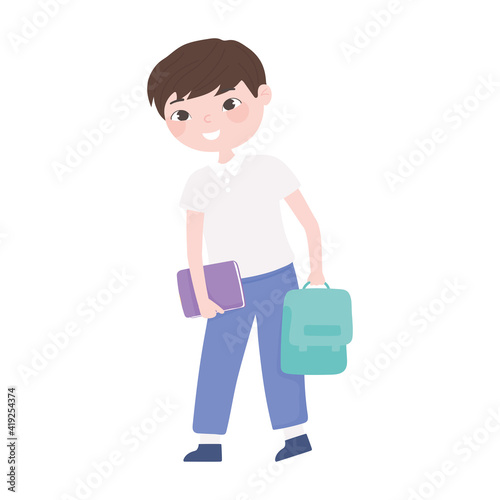 student boy cartoon