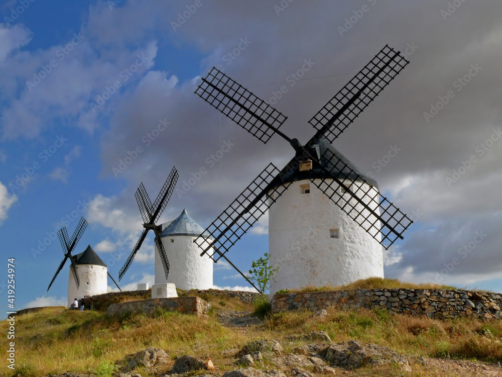 Medieval Windmills Of La Mancha, Spain