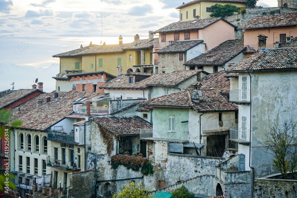 View of Monforte d'Alba, Italy
