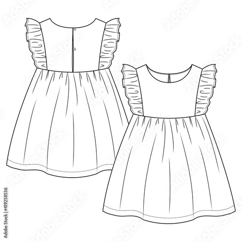 Late 19th Century Girl's Dress | ClipArt ETC