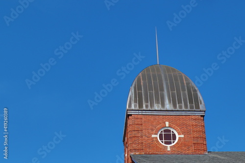 church tower with sky