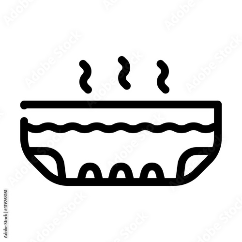 foot bath line icon vector illustration line