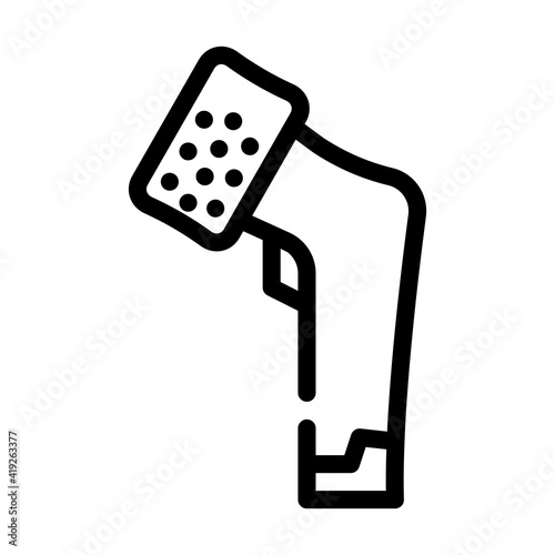 electronic callus remover line icon vector illustration