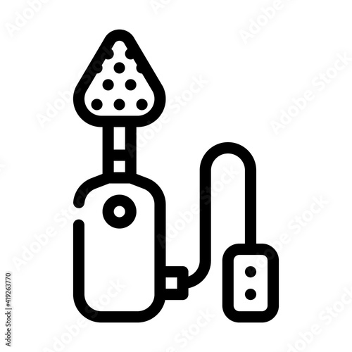 electronic callus remover device line icon vector illustration